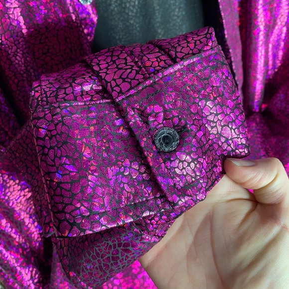 Pink sparkly jacket/button top - Picture 2 of 7